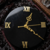 Gold Resin Wall Clock